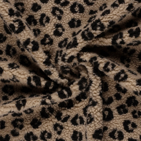 Sherpa - Teddy - Leo - beige - schwarz